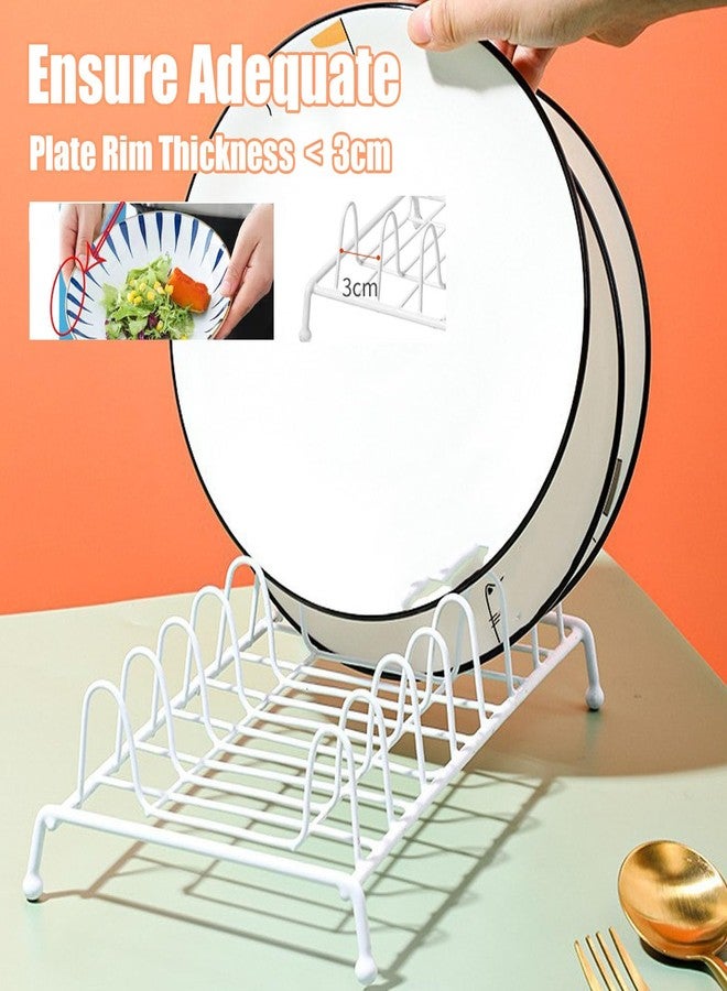 CHEOTIME Metal Dish Drying Rack, Vertical Dish Drainer Plates Holder Kitchen Cabinet Storage Rack Dish Plate Drying Rack Drainer Stand for Lids, Cups, Cutting Boards and Books - Image 5